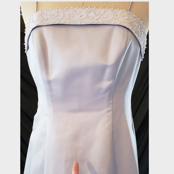 SALE Pale Lavender beaded ballgown prom bridal dress 4 - Picture 3 of 9